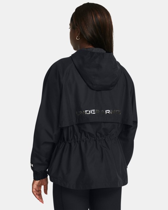 Veste oversize entièrement zippée UA Vanish Elite Woven pour femme, Black, pdpMainDesktop image number 1